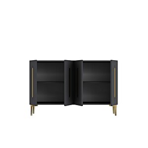 Ka1206ag Rany120 Konsol, Kahve Köşesi̇ Ve Tv Sehpasi Antrasi̇t-gold 120cm