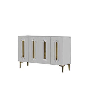 Ka1206bg Rany120 Konsol, Kahve Köşesi̇ Ve Tv Sehpasi Beyaz-gold 120cm