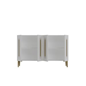 Ka1206bg Rany120 Konsol, Kahve Köşesi̇ Ve Tv Sehpasi Beyaz-gold 120cm