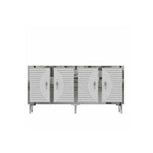 Ka1508dbs Tuna150 Konsol, Kahve Köşesi̇ Ve Tv Sehpasi Safi̇rmeşe-beyaz-silver 150cm