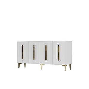 Ka1520bg Rany150 Konsol, Tv Sehpasi, Kahve Köşesi̇ Beyaz-gold 150cm
