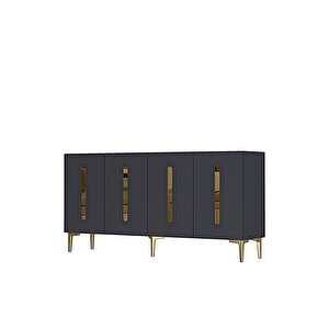 Ka1520ag Rany150 Konsol, Tv Sehpasi, Kahve Köşesi̇ Antrasi̇t-gold 150cm