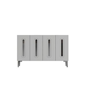 Ka1206bs Rany120 Konsol, Kahve Köşesi̇ Ve Tv Sehpasi Beyaz-silver 120cm Beyaz-Gümüş