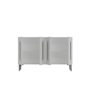 Ka1206bs Rany120 Konsol, Kahve Köşesi̇ Ve Tv Sehpasi Beyaz-silver 120cm