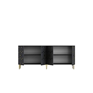 Ka1523ag Moka150 Konsol, Tv Sehpasi Ve Kahve Köşesi̇ Antrasi̇t-gold 150cm