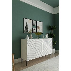 Ka1210b Ferro120 Konsol, Kahve Köşesi̇ Ve Tv Sehpasi Beyaz 120cm