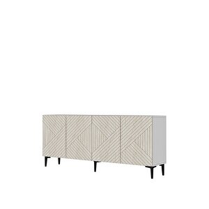 Ka1806bt Ferro180 Konsol, Kahve Köşesi̇ Ve Tv Sehpasi Beyaz-traverten Kapak 180cm