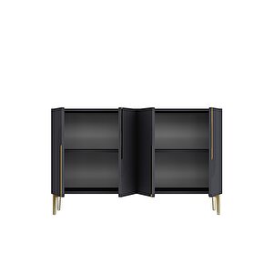 Ka1208ag Meyra120 Konsol, Kahve Köşesi̇ Ve Tv Sehpasi Antrasi̇t-gold 120cm