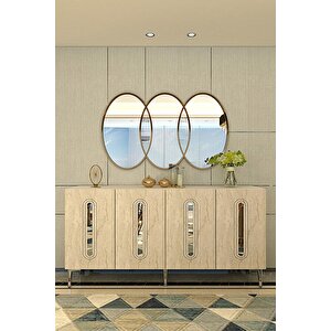 Ka1520bts Rany150 Konsol, Kahve Köşesi̇, Tv Sehpasi Beyaz-traverten Kapak-silver 150cm Beyaz-Traverten-Silver