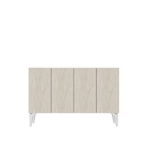 Ka1211bt Li̇pa120 Konsol, Kahve Köşesi̇ Ve Tv Sehpasi Beyaz-traverten Kapak 120cm