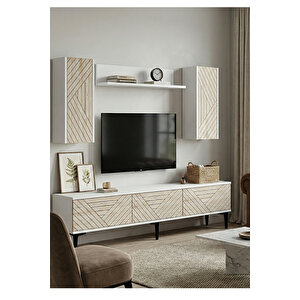 Tvr1802bt - Ferrotvr180 Tv Üni̇tesi̇ Takimi Beyaz-traverten Kapak 180cm Beyaz-Traverten Mermer