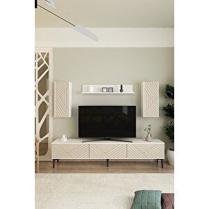 Tvr1802bt - Ferrotvr180 Tv Üni̇tesi̇ Takimi Beyaz-traverten Kapak 180cm Beyaz-Traverten Mermer