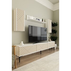 Tvr1802bt - Ferrotvr180 Tv Üni̇tesi̇ Takimi Beyaz-traverten Kapak 180cm Beyaz-Traverten Mermer