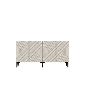 Ka1522bt Ferro150 Konsol, Tv Sehpasi Ve Kahve Köşesi̇ Beyaz-traverten Kapak 150cm