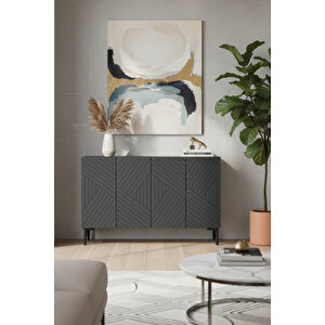 Ka1210a Ferro120 Konsol, Kahve Köşesi̇ Ve Tv Sehpasi Antrasi̇t 120cm Antrasit