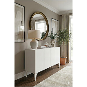 Ka1211b Li̇pa120 Konsol, Kahve Köşesi̇ Ve Tv Sehpasi Beyaz 120cm Beyaz