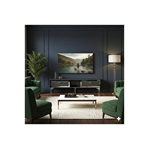 Tsa1503as - Tunatv150 Tv Stand, Tv Sehpasi Antrasi̇t-silver 150cm Antrasit Gümüş