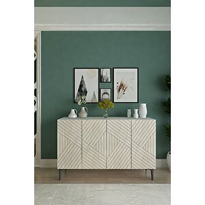 Ka1210bt Ferro120 Konsol, Kahve Köşesi̇ Ve Tv Sehpasi Beyaz-traverten Kapak 120cm Beyaz-Traverten Mermer