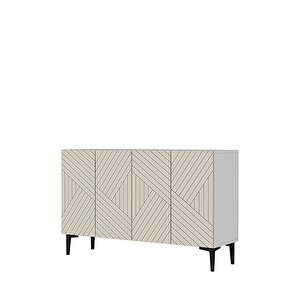 Ka1210bt Ferro120 Konsol, Kahve Köşesi̇ Ve Tv Sehpasi Beyaz-traverten Kapak 120cm