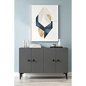 Ka1205a Pella120 Konsol, Kahve Köşesi̇ Ve Tv Sehpasi Antrasi̇t 120cm Antrasit