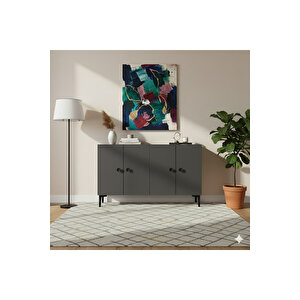 Ka1205a Pella120 Konsol, Kahve Köşesi̇ Ve Tv Sehpasi Antrasi̇t 120cm Antrasit