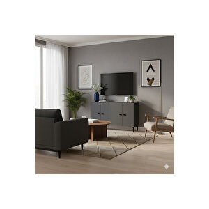 Ka1205a Pella120 Konsol, Kahve Köşesi̇ Ve Tv Sehpasi Antrasi̇t 120cm Antrasit