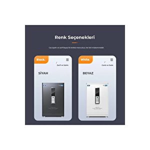 Hakan Kasa Platinum Core Serisi Yüz Okumalı & Parmak İzli Akıllı Çelik Kasa Fdga50-f