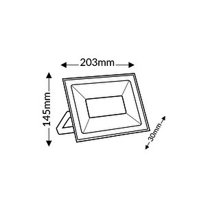 Hl-5105 100 Watt Tablet Smd Led Projektör Beyaz