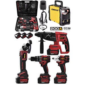 Igbt İnvertör Teknoloji 200a Kaynak Makinesi + 4’lü Şarjlı Full Güç Takımı – Usta İşi Tam Set!