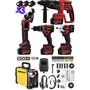 Igbt İnvertör Teknoloji 200a Kaynak Makinesi + 4’lü Şarjlı Full Güç Takımı – Usta İşi Tam Set!