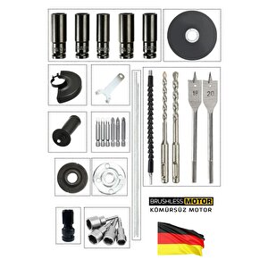 5 Makine Süper Seri X3 Akülü 40v 10ah Kömürsüz Dal Budama Kırıcı Delici Çelik Matkap Taşlama Somun