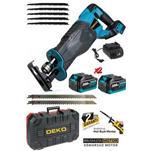 Çelik Şanzıman Çift Akülü 388vf Tilki Kuyruğu Testere Beton Tuğla Kemik Kesme Makinesi + 7 Bıçak Set