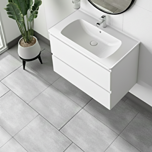 Alba Soft  Çekmeceli̇ Lavabo Dolabi Beyaz 80 Cm