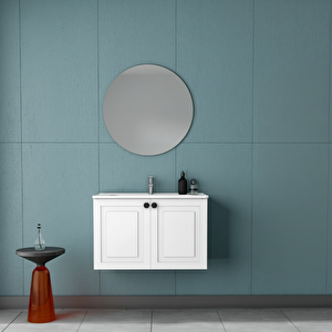 Sega Aynali Banyo Dolabi Seti̇ Beyaz 80 Cm