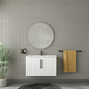 Moon Aynali Banyo Dolabi Seti̇ Beyaz 60 Cm