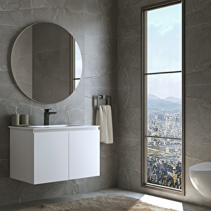 Alpu Aynali Banyo Dolabi Seti̇ Beyaz 60 Cm