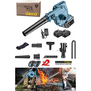 40v 2ah Süper Hız Ayarlı X2 Çift Akülü Şarjlı Hava Üfleyici Toz Toplayıcı Ve Yaprak Üfleme Makine
