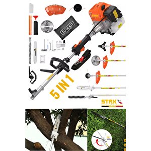 20hpx Superturbo Benzinli Çok Fonskiyonlu 5li Süper Tırpan Bahçe Çim Ot Biçme Çit Budama Seti