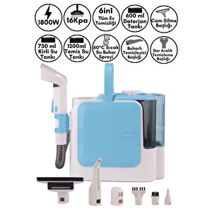 C11 Pro 16kpa 1800w Sıcak Su Spreyli Buharlı Temizleyici Halı Ve Koltuk Yıkama Makinesi