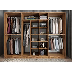 Life Yedi Kapaklı Gardırop Ceviz G.y.l_4_280cm 280 cm