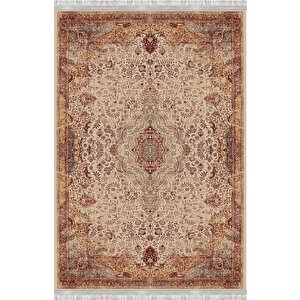 Krem Kahve Otantik Eskitme Halı Dijital Baskılı Kaymaz Tabanlı Yıkanabilir Leke Tutmaz Antibakteriyel