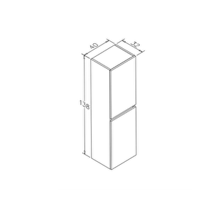 Enez 40 Cm Banyo Boy Çamaşır Dolabı Ceviz