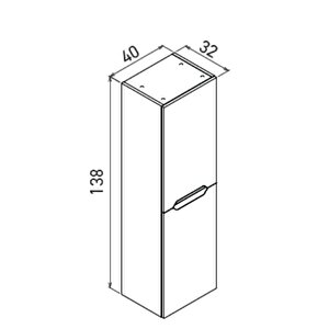 Lena 40 Cm Boy Dolabı Mat Çöl Beji