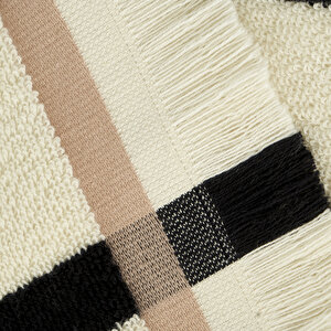 %100 Pamuk Ella Banyo Havlusu Krem (90x150 Cm) Krem Krem