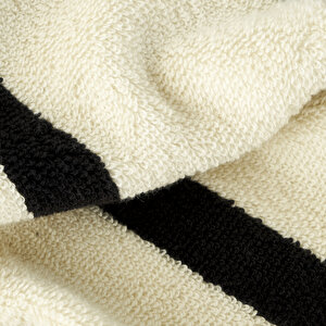 %100 Pamuk Ella Banyo Havlusu Krem (90x150 Cm) Krem Krem