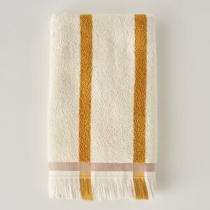 %100 Pamuk Ella Banyo Havlusu Hardal (90x150 Cm) Hardal Hardal