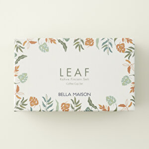 Leaf Porselen 2'li Kahve Fincanı Seti (120 Cc) Çok Renkli
