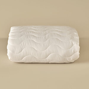 Sıvı Geçirmez Microfiber Kapitoneli Fitted Yatak Alezi Beyaz (100x200 Cm) Beyaz