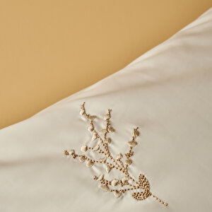 %100 Pamuk Saten Exclusive Çift Kişilik Nevresim Takımı Beyaz (200x220 Cm) Beyaz