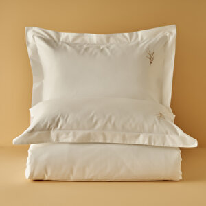 %100 Pamuk Saten Exclusive Çift Kişilik Nevresim Takımı Beyaz (200x220 Cm) Beyaz